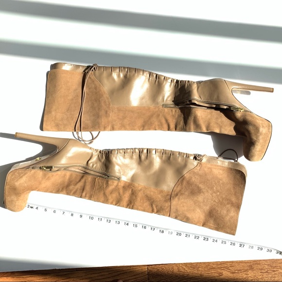 Over the knee platform suede boots - Picture 6 of 6